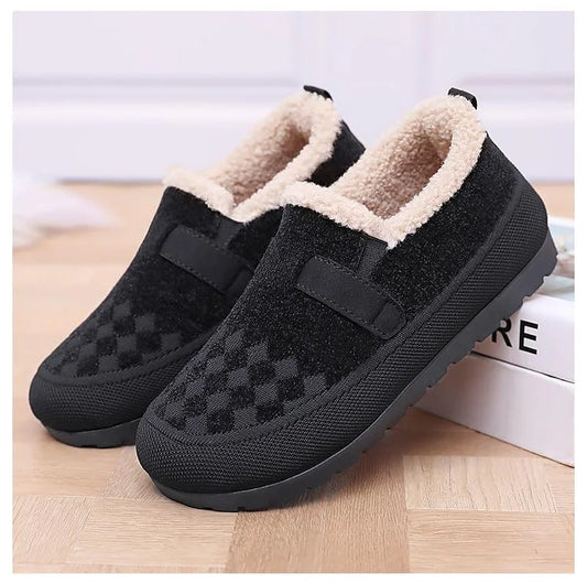 NEUE MODE DAMEN WARME PLUS SAMT DICKWATTierte BAUMWOLLSCHUHE WINTERSTIEFEL