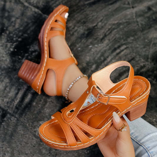 Modische bequeme orthopädische Plateau-Sandalen mit klobigem Absatz