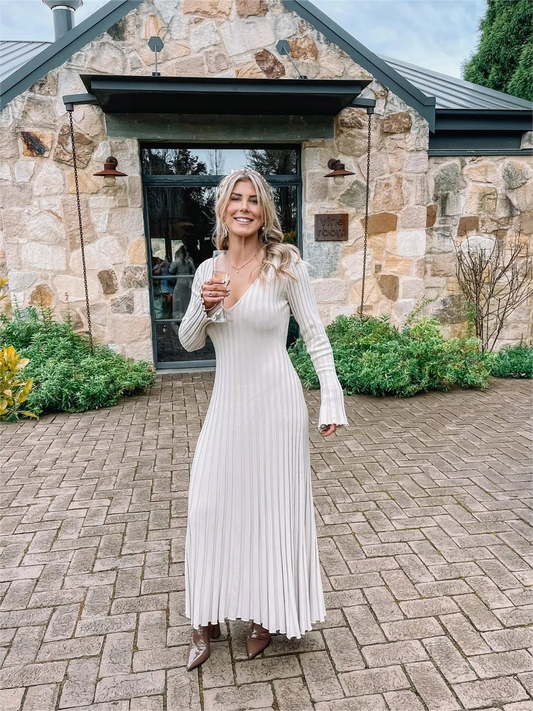 Herbstliches Strickkleid mit Ärmeln (2 kaufen, kostenloser Versand)