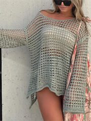 New Women's Crochet Hollow Out Cover Up (Buy 2 Free Shipping)