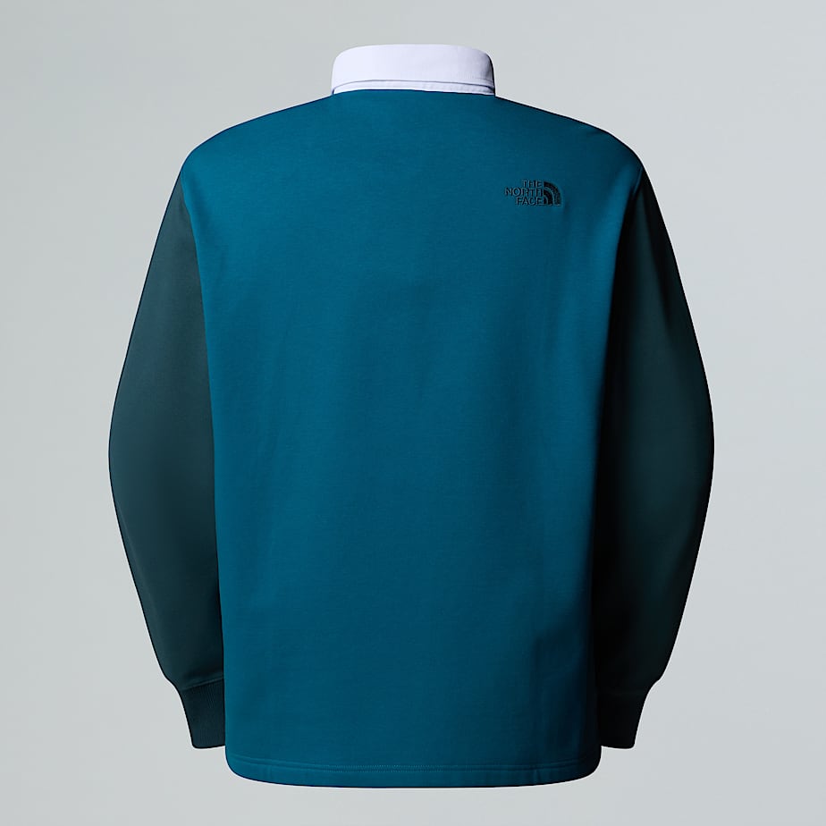 Herren-Rugby-Shirt im Relaxed Fit mit Farbblock-Design