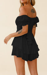 One-neck Short-sleeved Jumpsuit