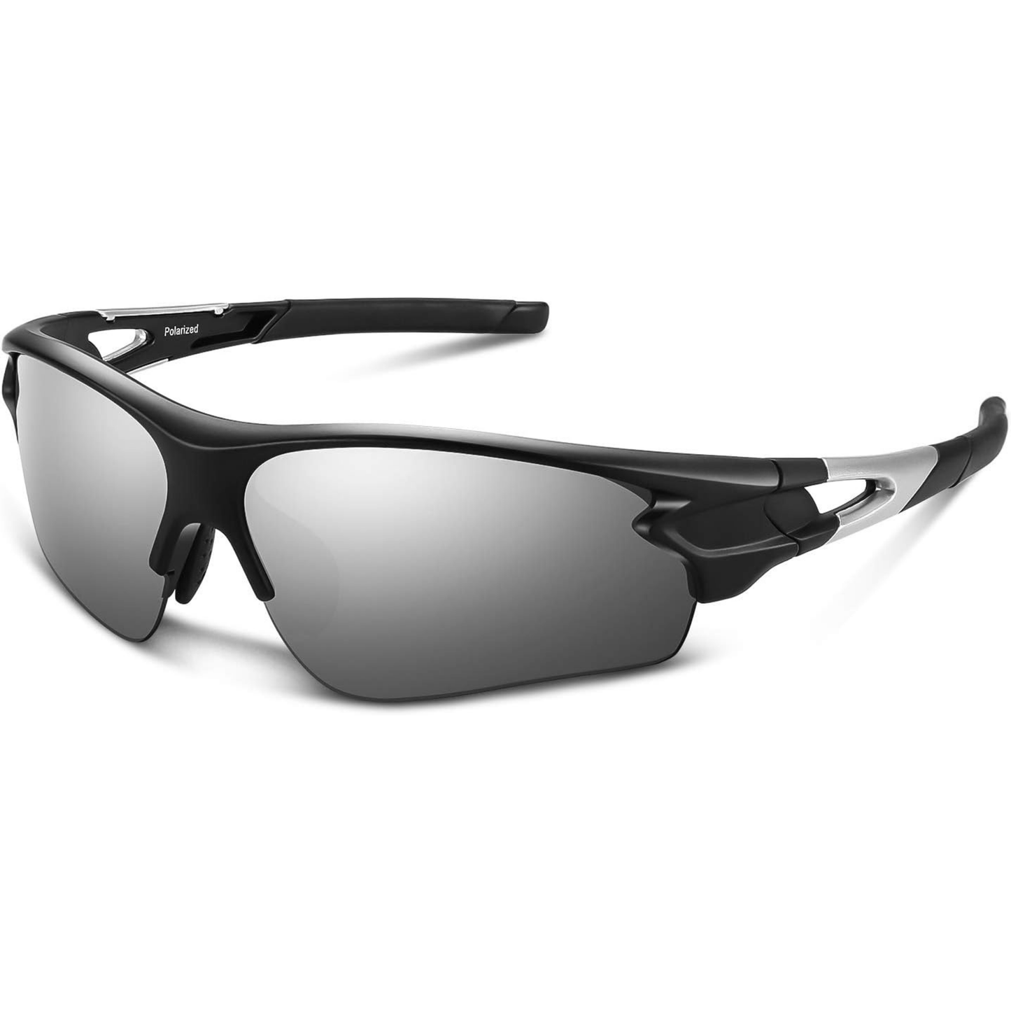 Polarisierte Wrap-Around Sport-Sonnenbrille mit UV400-Schutz