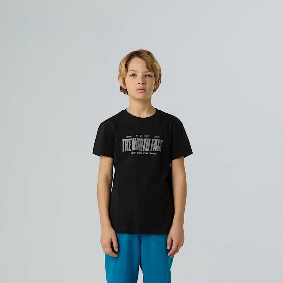 Jungen Relaxed T-Shirt mit reflektierendem Logo
