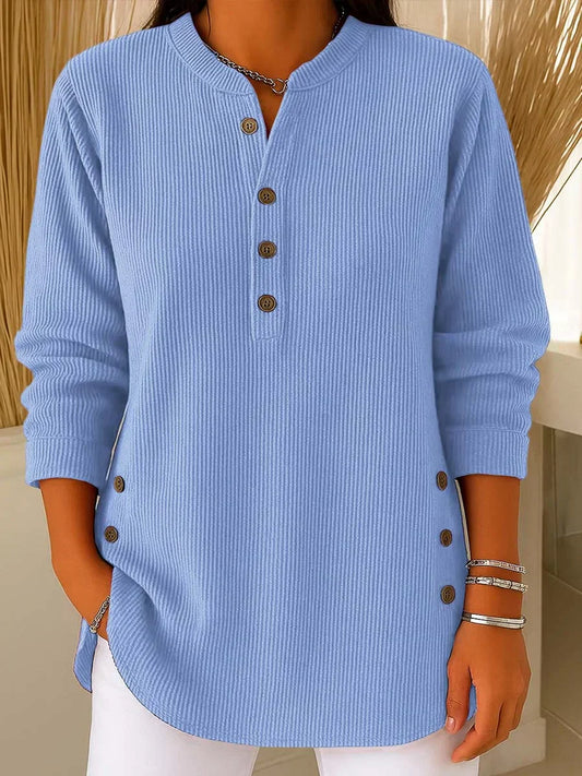 Women's Solid Colour Crew Neck Long Sleeve Casual Knit Pullover