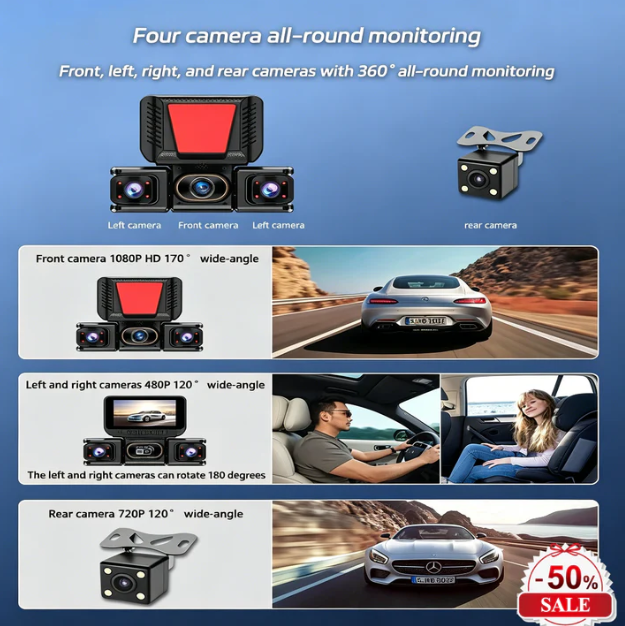 2026 New Arrivals - 52% Off4-Channel Dash Cam & Night Vision