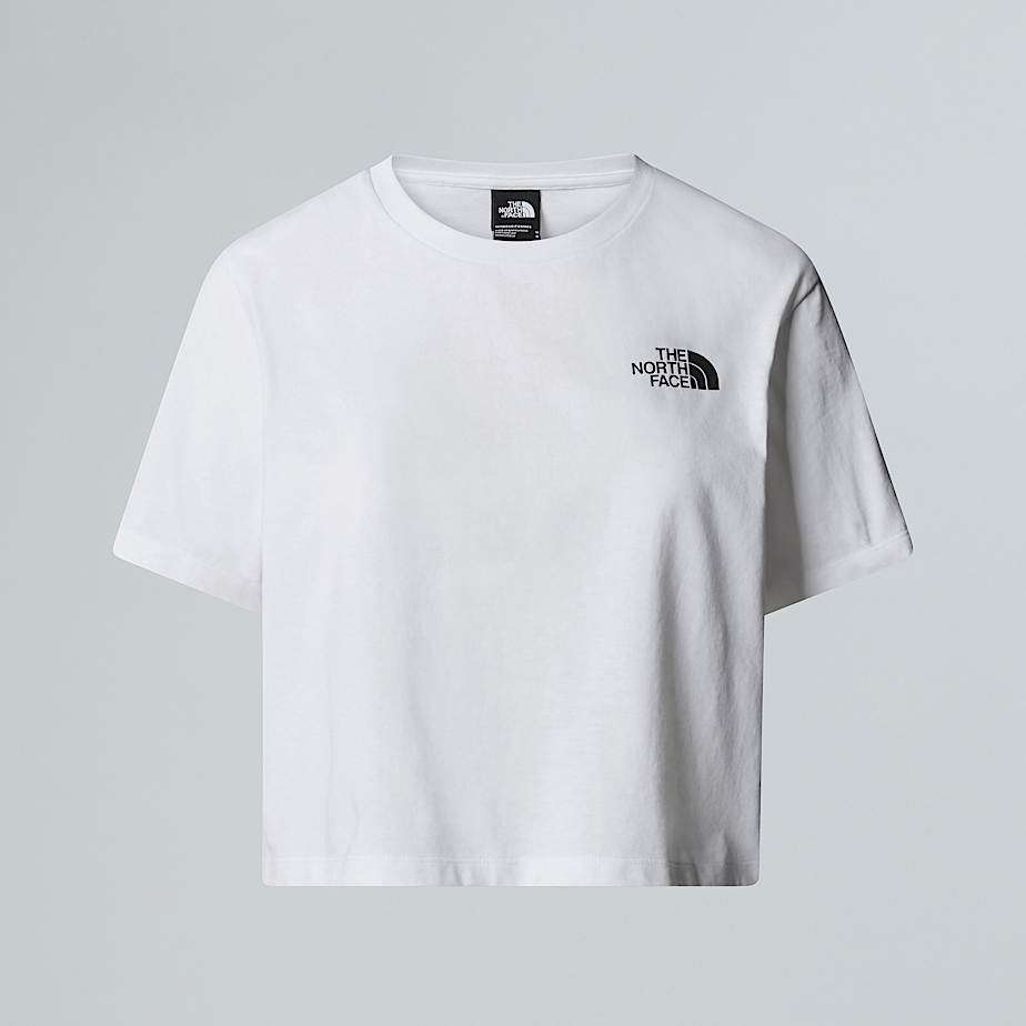 Damen bauchfreies T-Shirt mit einfachem Dome-Logo
