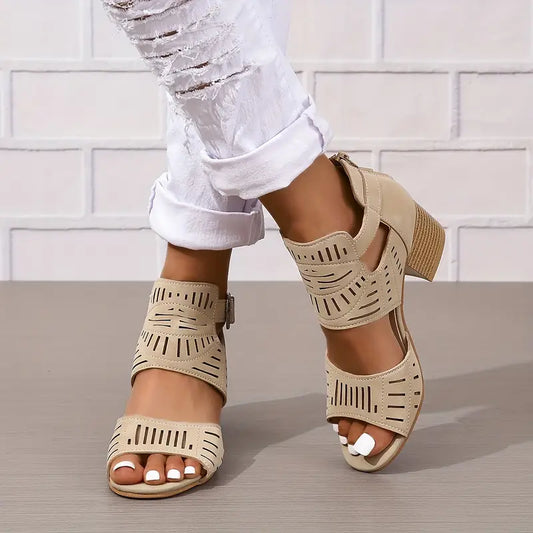 Orthopädische Leder-High-Heels für Damen