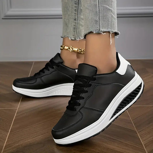 Orthopädische Plateau-Sneaker für Damen aus atmungsaktivem Material im Freizeit-Look