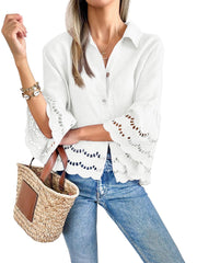Women's Eyelet Lace Blouse Tops (Buy 2 Free Shipping£©