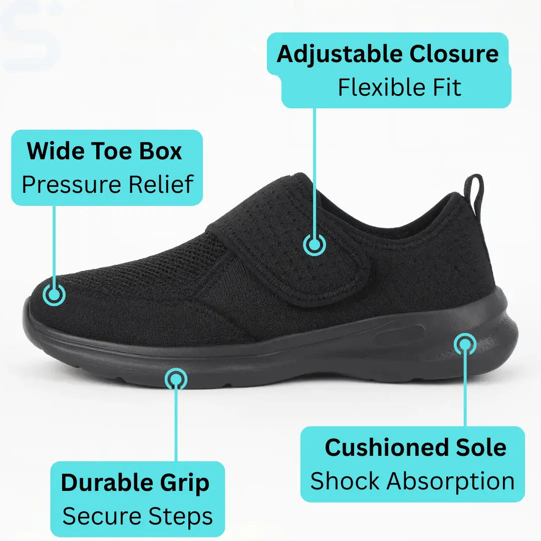 Adjustable Orthopedic Shoes for Swollen Feet – Easy Slip-On Fit