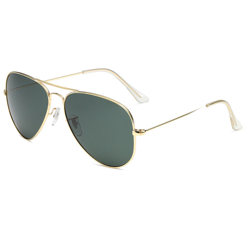 Classic Aviator Sunglasses with Glass Lenses