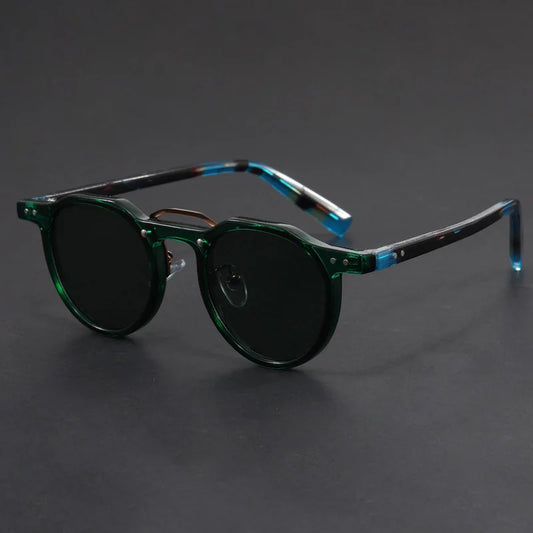 Runde Sonnenbrille im Vintage-Stil – leichte UV400-Brille