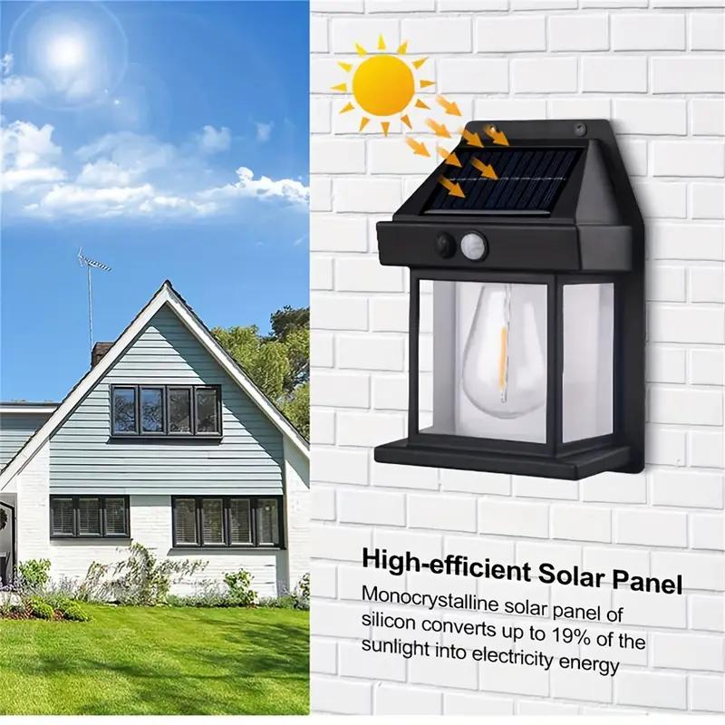 2-Pack Solar Motion Sensor Wall Lights for Outdoor Security