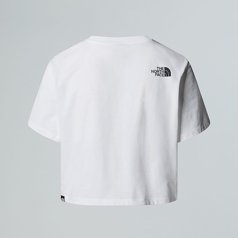 Damen bauchfreies T-Shirt mit einfachem Dome-Logo