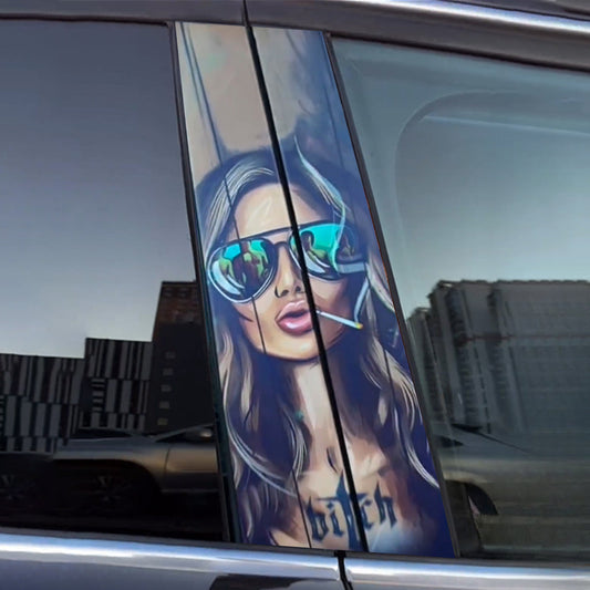 Ladies Car Door Stickers