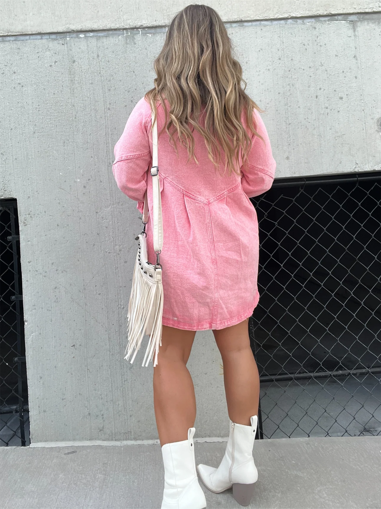 New Washed Denim Puff Sleeve Dress (Buy 2 Free Shipping)