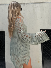 New Women's Crochet Hollow Out Cover Up (Buy 2 Free Shipping)