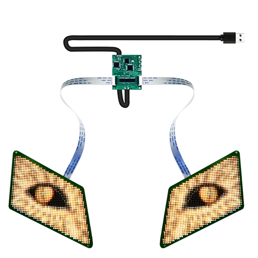 Programmierbares LED-Display für die Augen