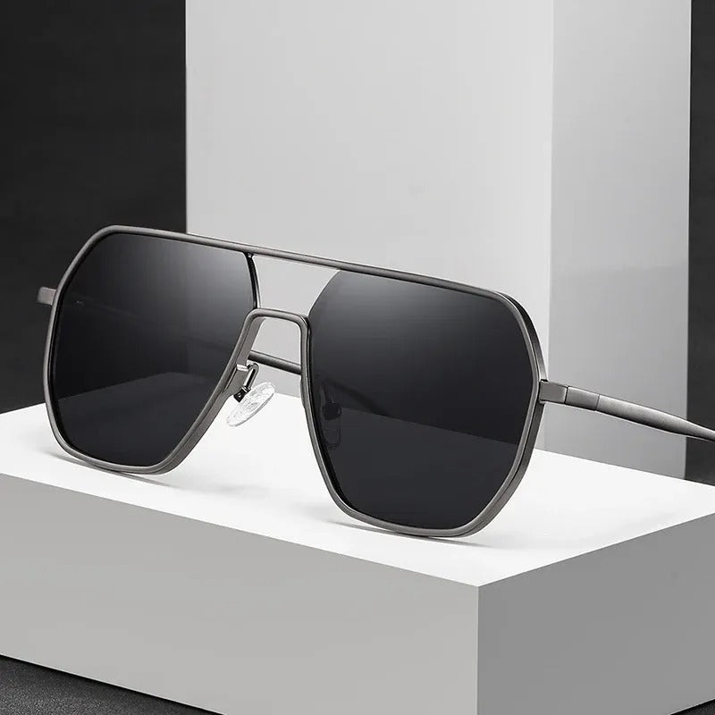 Luxury Metal Photochromic Sunglasses Polarized Stylish Chameleon Anti-glare Driving Shades UV400