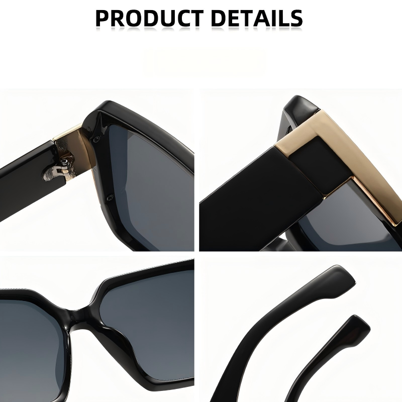 Oversized Retro Square Sunglasses – UV400 Fashion Shades