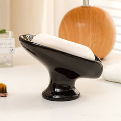 Verdelle™ Ceramic Self-Draining Leaf Soap Dish