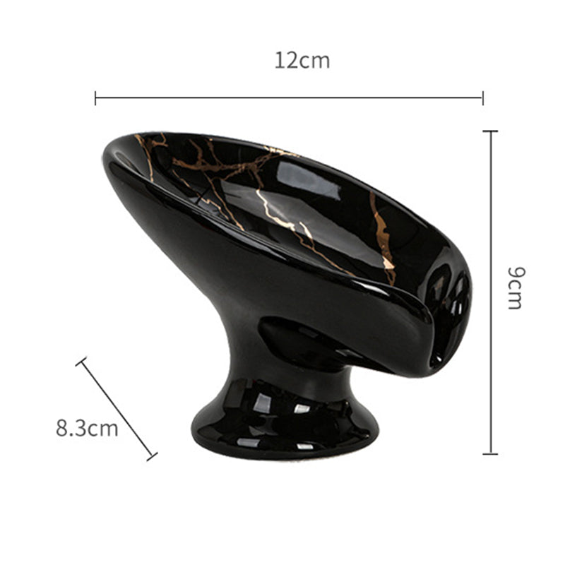 Verdelle™ Ceramic Self-Draining Leaf Soap Dish
