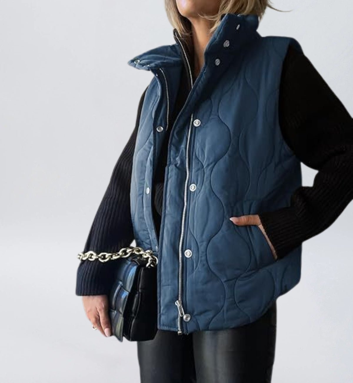Women Cropped Puffer Vest Stand Collar Sleeveless Lightweight Quilted Vest